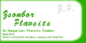 zsombor plavsits business card